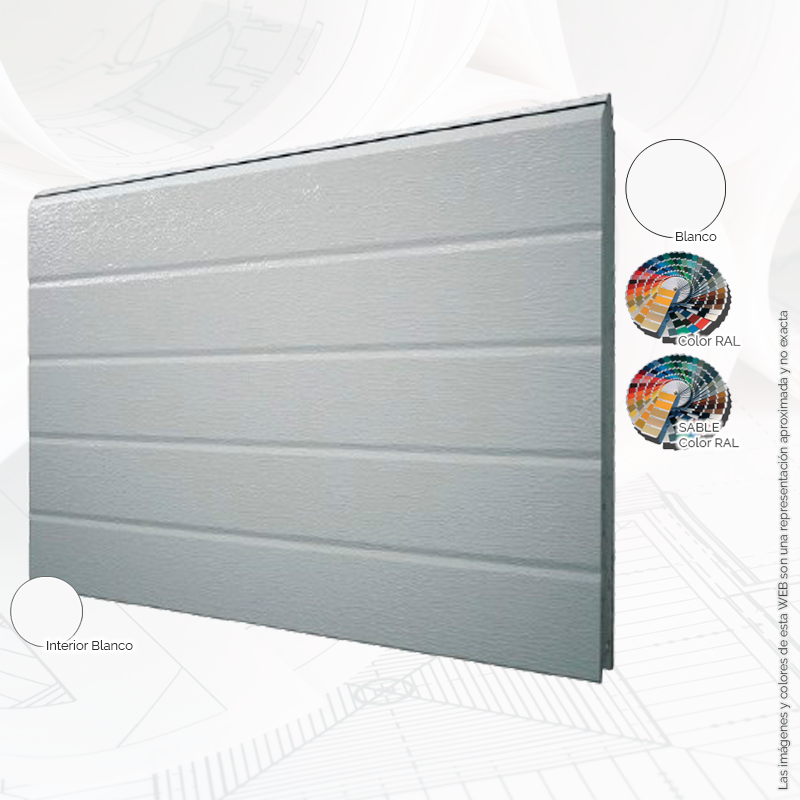 Panel puerta Seccional Multilínea Veteado 500