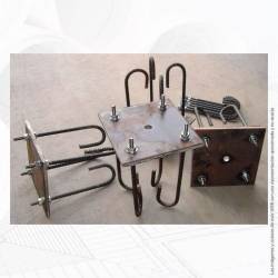 Chapa placa de acero 350x350mm E20